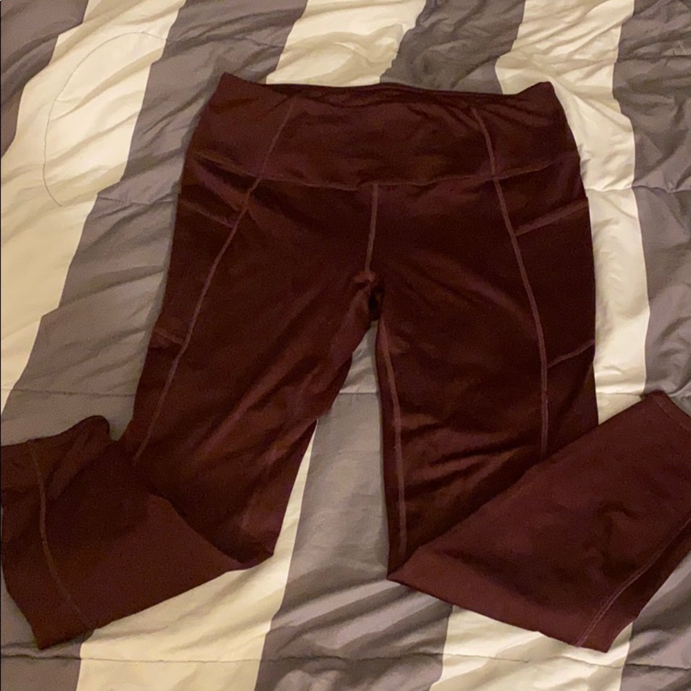 Fleece lined leggings with pockets